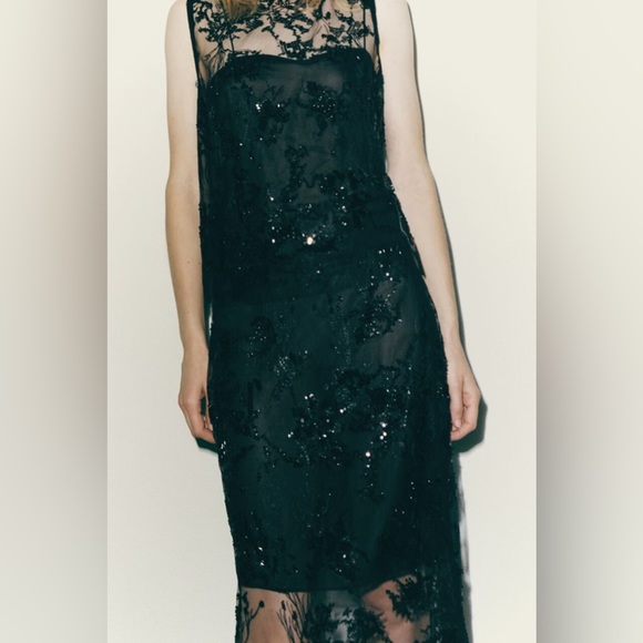 Zara Embroidered Tulle Top and Skirt Set - size M - Picture 2 of 7